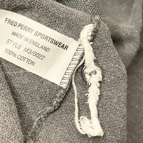 MADE IN ENGLAND製 FRED PERRY 半袖鹿の子ポロシャツ チャコールグレー 38サイズ