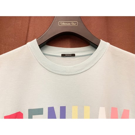 MADE IN BULGARIA製 DENHAM プリントTシャツ スカイブルー Sサイズ