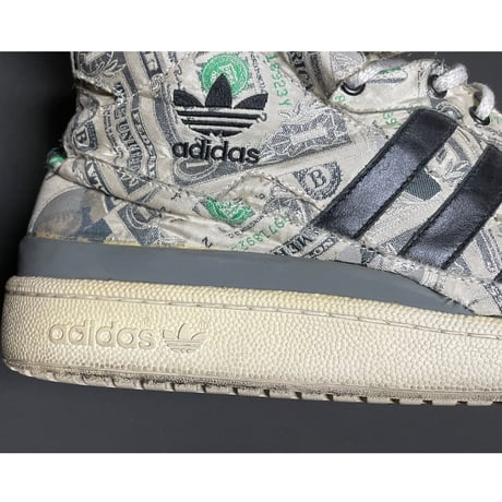 激レア 限定品 MADE IN GERMANY製 JEREMY SCOTT × ADIDAS ORIGINALS FORUM 初期コラボ MONEYモデルスニーカー ベージュ