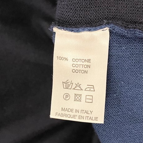 MADE IN ITALY製 roberto collina クルーネックコットンセーター ネイビー 46サイズ