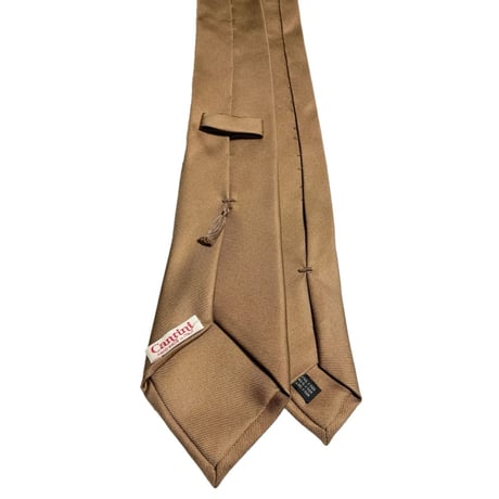 MADE IN ITALY製 Cantini HANDMADE ソリッドシルクネクタイ ブラウン