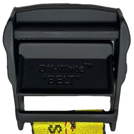 ★新品★ ITALY製 2021-22FW OFF-WHITE ベルト CLASSIC INDUSTRIAL BELT YELLOW BLACK OMRB012F21FAB0011810