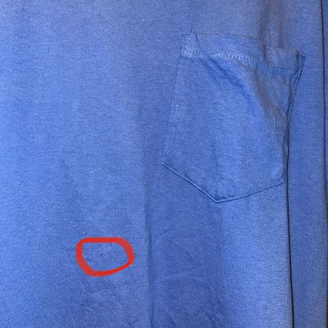 希少 MADE IN USA製 90s Polo by Ralph Lauren The Big Shirt ポケット付きTシャツ ブルー Mサイズ