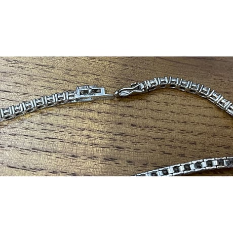 シルバー925製 テニスネックレス シルバー 幅3mm×40cm