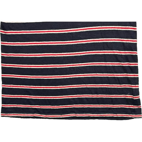 【UNITED ARROWS 取り扱い】 MADE IN PORTUGAL製 Harmony ボーダー柄半袖リネンTシャツ ネイビー×レッド Mサイズ