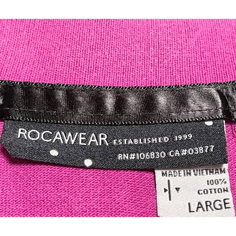 ROCAWEAR エポーレット付き半袖鹿の子ミリタリーポロシャツ パープル Lサイズ