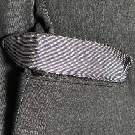 MADE IN BULGARIA製 EMPORIO ARMANI ストレッチブラックデニムスーツ ブラック 44サイズ
