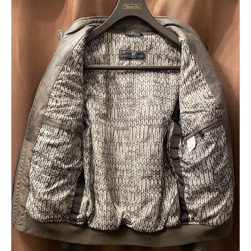 MADE IN ITALY製 DANIELE ALESSANDRINI フルジップライダースジ 