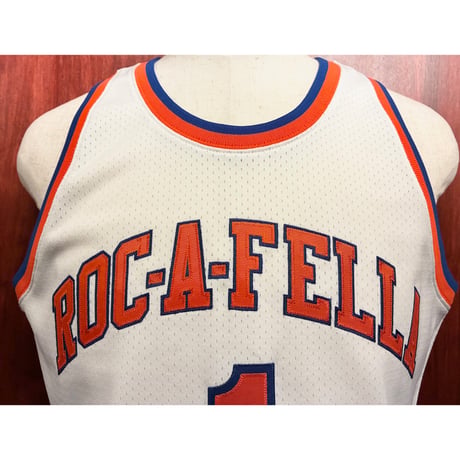 激レア 世界2003着限定 mitchell & ness × Roc-A-Fella Jay-Z 2023年復刻版 バスケットボール オーセンティックジャージ ホワイト M/40サイズ
