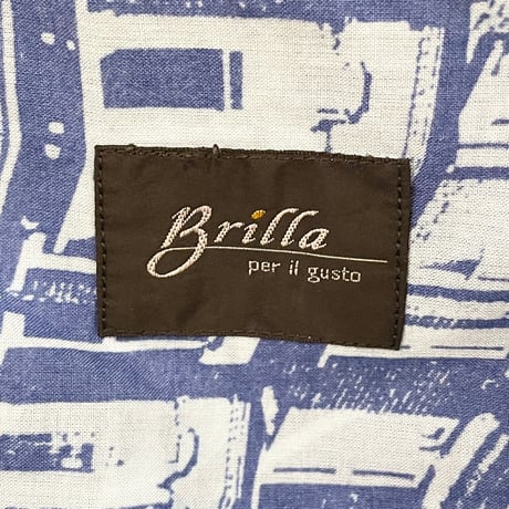 MADE IN ITALY製 Brilla per il gusto × C.I.T. spa 長袖総柄シャツ マルチカラー Sサイズ