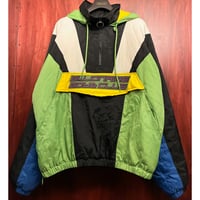 ▲訳あり商品▲ レア BILLIONAIRE BOYS CLUB 中綿入り ハーフジッププルオーバーナイロンジャケット マルチカラー XLサイズ