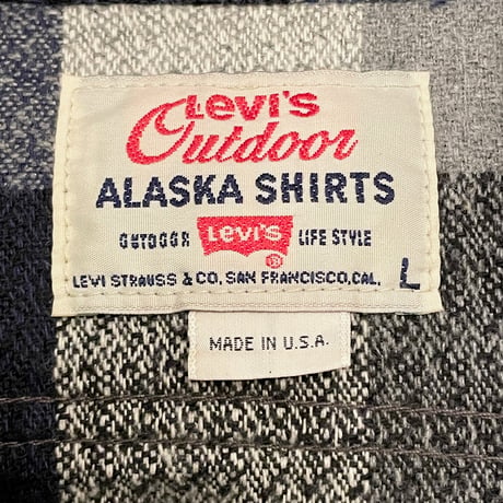 MADE IN USA製 90s LEVI'S Alaska 長袖ブロックチェック柄フランネルシャツ マルチカラー Lサイズ