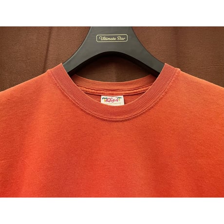 MADE IN USA製 Go BaReFooT アロハ柄プリントTシャツ オレンジ Sサイズ