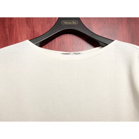 MADE IN FRANCE製 Fileuse d'Arvor コットンニットバスクシャツ アイボリー Sサイズ