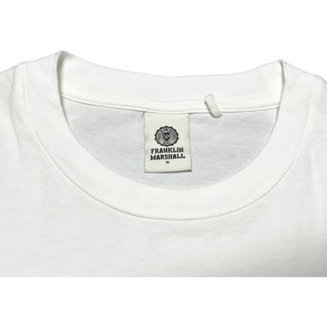 MADE IN ITALY製 FRANKLIN MARSHALL 星条旗柄プリント 半袖Tシャツ ホワイト Mサイズ
