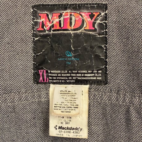 MADE IN JAPAN製 MACKDADDY ブラックデニムジャケット ブラック XLサイズ