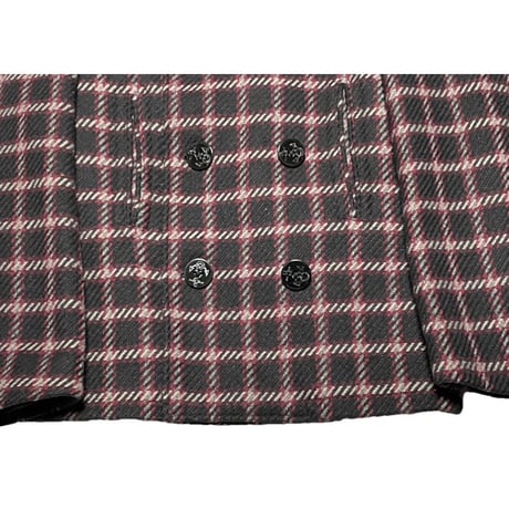 SCOTCH & SODA ウール混チェック柄Pコート マルチカラー Sサイズ
