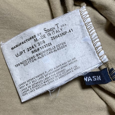 MADE IN ITALY製 ARMANI JEANS ラグラン半袖Tシャツ キャメル Sサイズ
