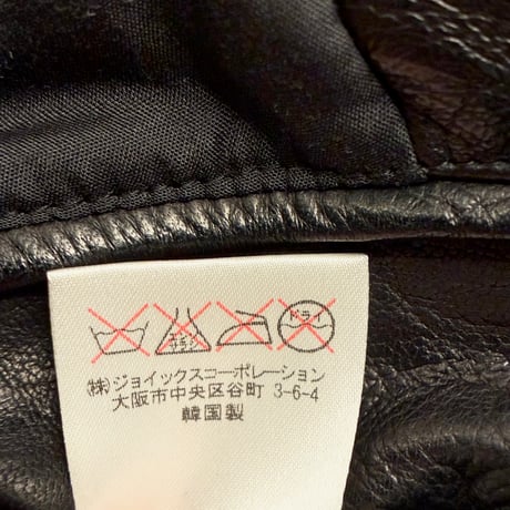 MADE IN KOREA製 The DUFFER of St. GEORGE 本革 ラムレザー シングルライダースジャケット ブラック