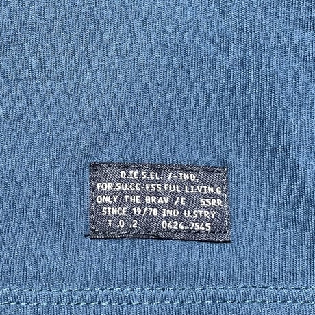 DIESEL クルーネックTシャツ ブルーグリーン Lサイズ