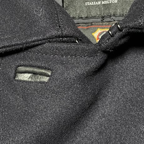 MADE IN ITALY製Wool&Cashmere ITALIAN MELTON生地使用 nano universe メルトンコート ネイビー Sサイズ