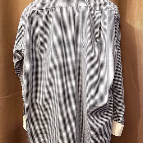 MADE IN JAPAN製 Maker's Shirt 鎌倉 長袖クレリックギンガムチェックシャツ ブルー 41-83サイズ