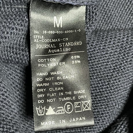 MADE IN JAPAN製 JOURNAL STANDARD 半袖ニットシャツ ネイビー Mサイズ