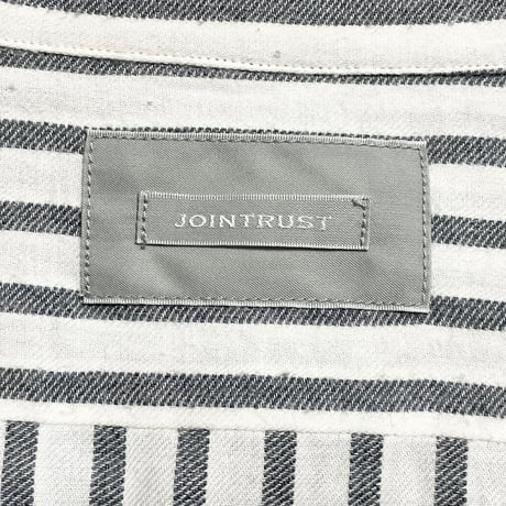 MADE IN JAPAN製 JOINTRUST ロング丈長袖シャツ ホワイト×グレー 2サイズ