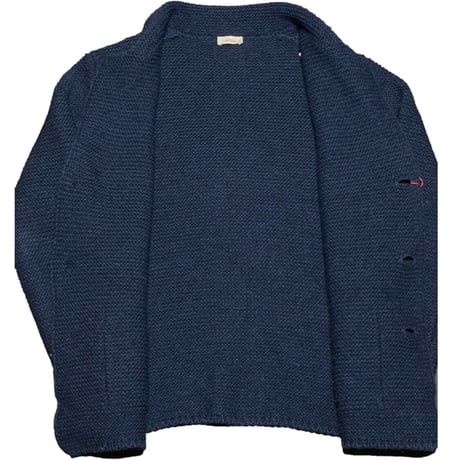 ☆タグ付き新古品☆ MADE IN ITALY製 altea テーラードジャケット型ニットカーディガン ネイビー Sサイズ