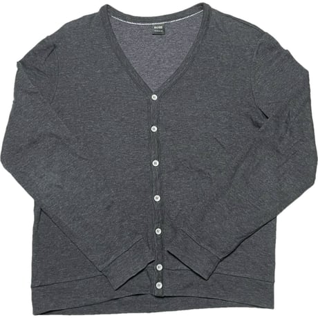 HUGO BOSS REGULAR FIT コットンカーディガン チャコールグレー Sサイズ