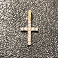 箱付き 10金製 AVALANCHE 10Kイエローゴールド クロスペンダントヘッド Sサイズ ゴールド 縦2.2cm×横1.1cm