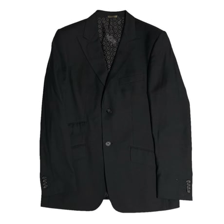 ▲訳あり商品▲ 専用ガーメントバッグ付き BANANA REPUBLIC ウールスーツ ブラック 38/W31サイズ