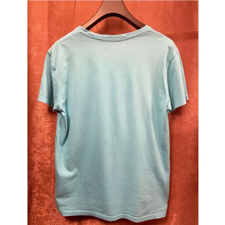 MAISON KITSUNÉ KISUNÉ TEE ロゴプリントTシャツ ターコイズブルー Sサイズ