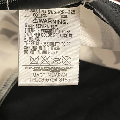 MADE IN JAPAN製 SWAGGER アーミーキャップ ホワイト×ブラック Fサイズ