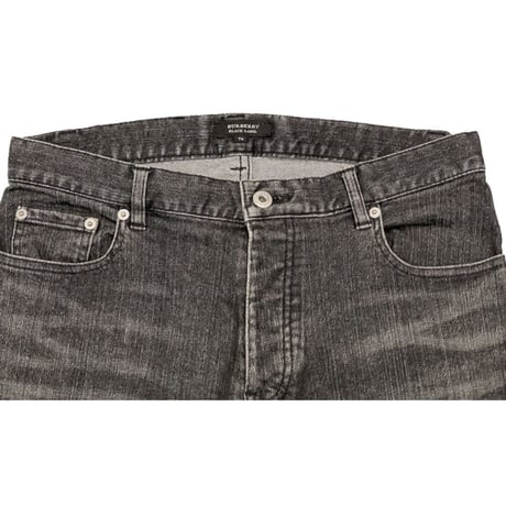 MADE IN JAPAN製 BURBERRY BLACK LABEL ブラックデニムパンツ ブラック 76サイズ