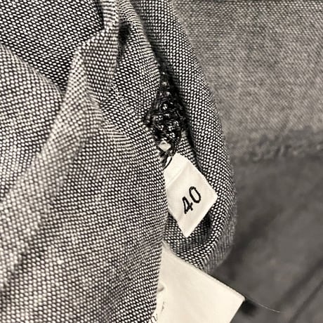 【JUN取り扱い】MADE IN ITALY製 AFTI ダンガリーシャツジャケット ブラック 40サイズ