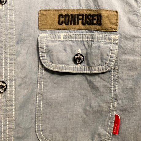 MADE IN JAPAN製 WTAPS 長袖ダンガリーシャツ ライトインディゴ Mサイズ