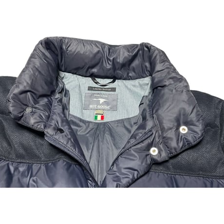 MADE IN ITALY製 LIMITED EDITION HOT GOOSE ダウンジャケット ネイビー 50サイズ