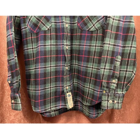 MADE IN USA製 Oregonian Outfitters チェック柄 長袖フランネルシャツ グリーン Mサイズ