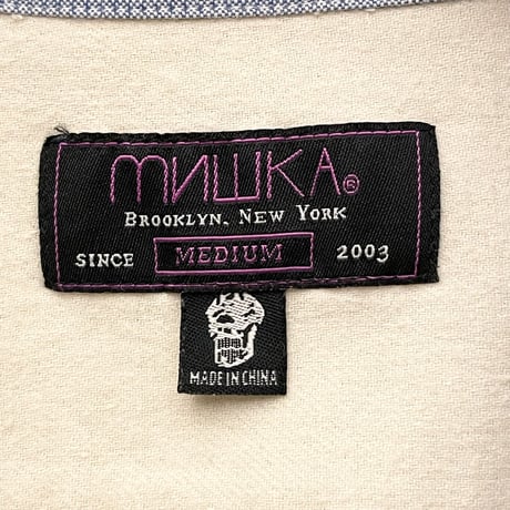 MISHKA 長袖コットンシャツ アイボリー Mサイズ