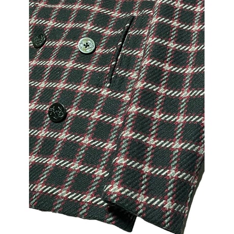 SCOTCH & SODA ウール混チェック柄Pコート マルチカラー Sサイズ
