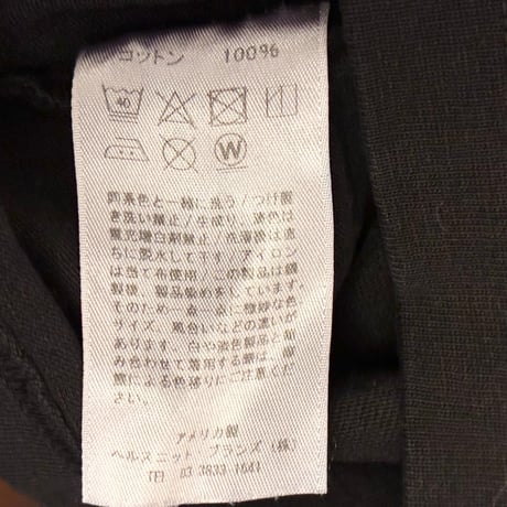 MADE IN USA製 Healthknit ポケット付き クルーネック 長袖Tシャツ ブラック Lサイズ