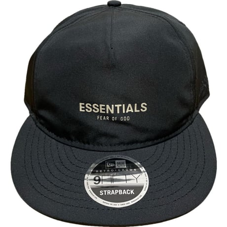 ☆タグ付き新古品☆ NEW ERA × FOG ESSENTIALS コラボレーション スナップバックキャップ ブラック Fサイズ