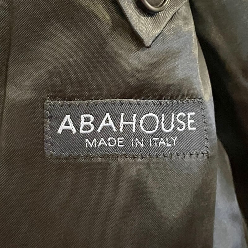 アバハウス チェスターコート ロング キルティング イタリア製生地 BalliS MADE IN ITALY製 ABAHOUSE ウールチェスターロングコート ブラック 44サ