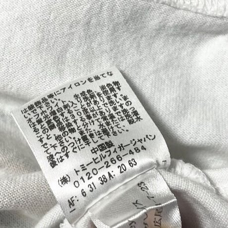 TOMMY HILFIGER × Disney Mickey コラボレーションTシャツ ホワイト Lサイズ