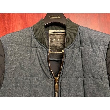 SCOTCH & SODA LUXURY GARMENTS BY SCOTCH キルティングダウンMA-1ジャケット ネイビー Sサイズ
