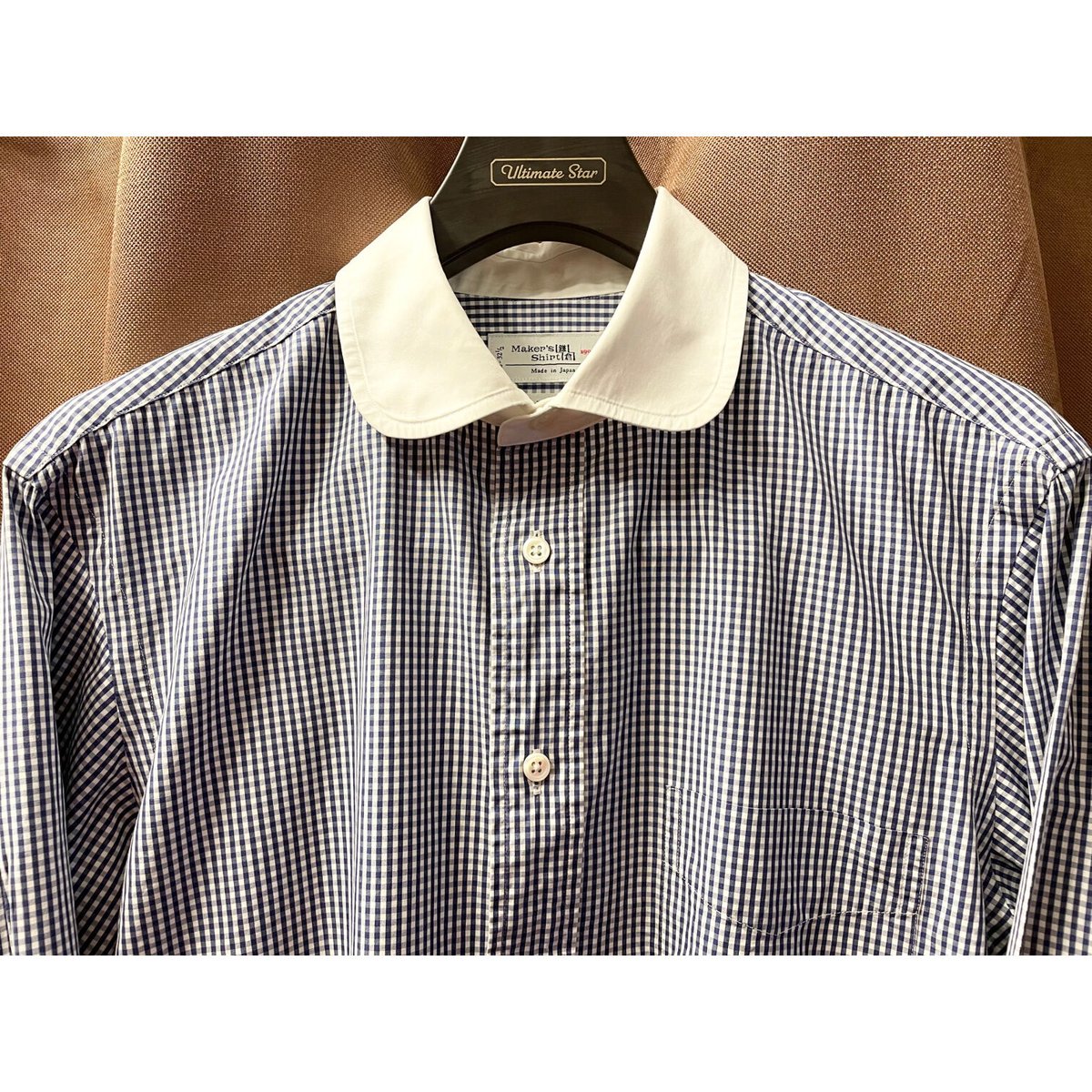 【極美品】Maker's Shirt鎌倉 Herdmans ギンガムリネンシャツ fit=scale-down,w=1200