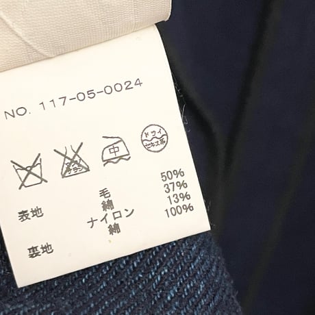【SHIPS 取り扱い】 MADE IN ITALY製 U-Ni-Ty ウールミリタリーコート ネイビー 48サイズ