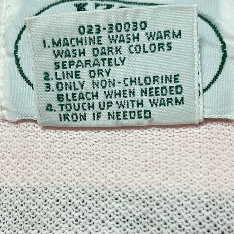 MADE IN USA製 80's OLD LACOSTE 半袖鹿の子ポロシャツ ピンク Mサイズ