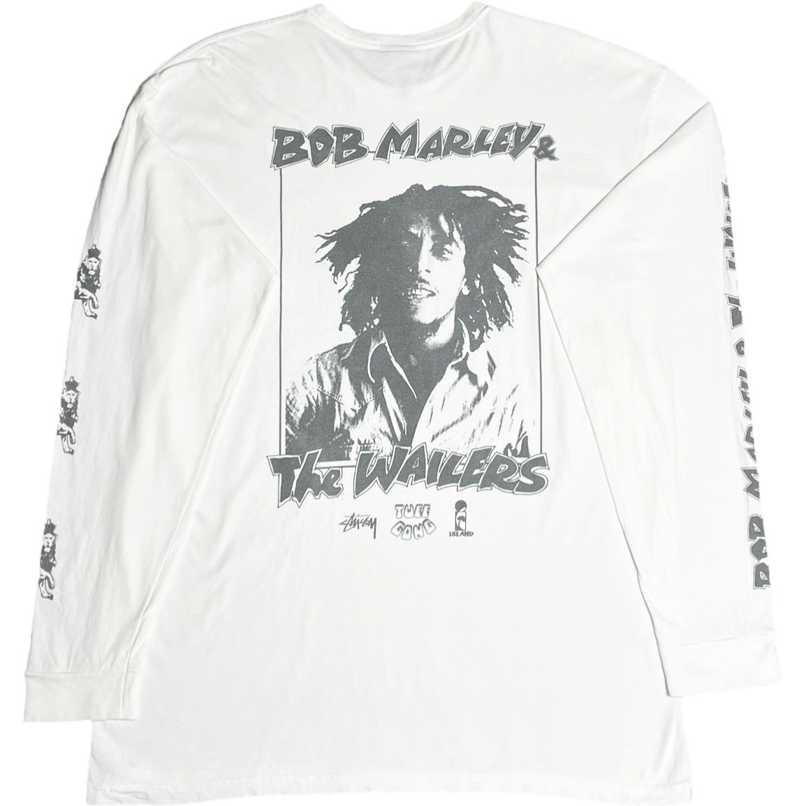 MADE IN MEXICO製 Stussy × Bob Marley コラボ長袖プリントTシ...